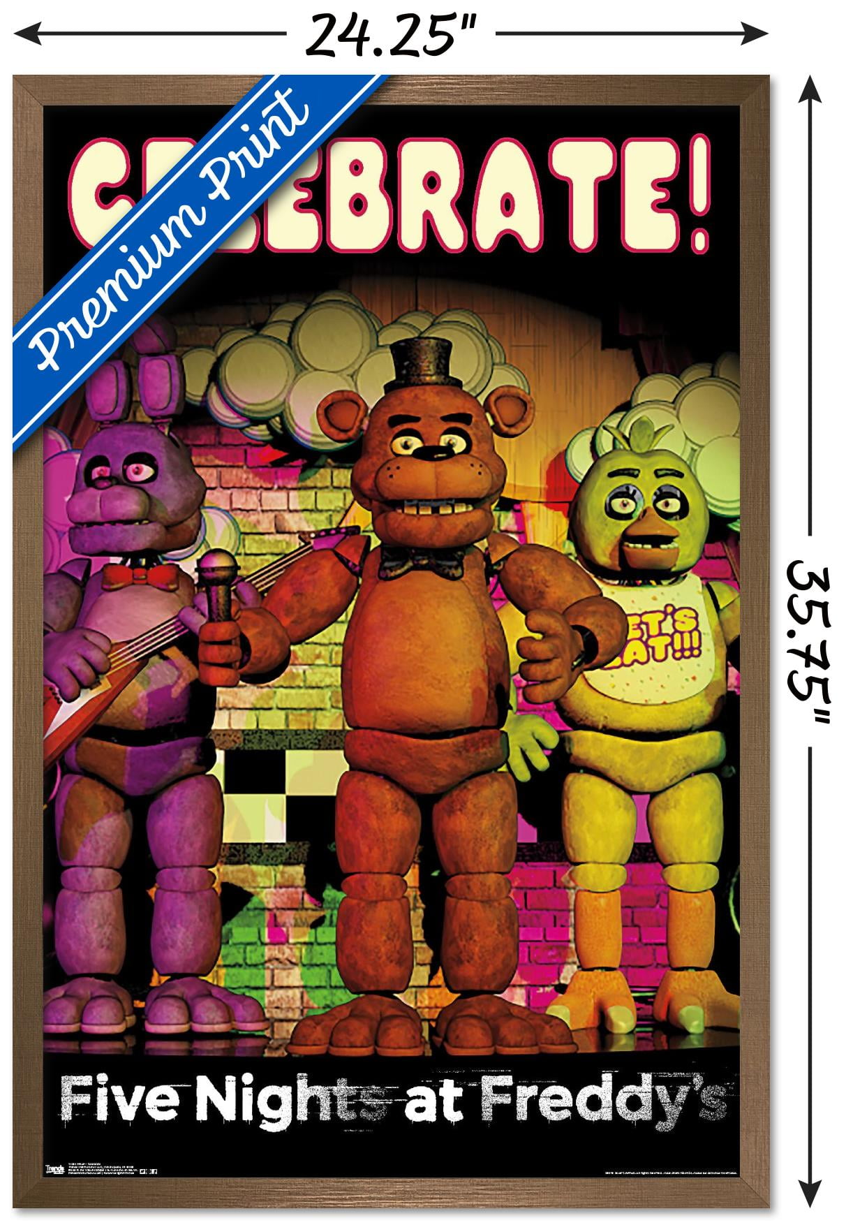 Five Nights at Freddy's - Celebrate Wall Poster, 14.725 x 22.375 