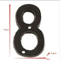 thumbnail image 3 of 7 & 8 Chiffres de Chiffres Forgés pour Porte d'Entrée, Vis de Correspondance Inclus Noir, 3 of 8
