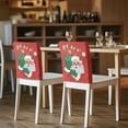 thumbnail image 5 of TSOVTHRID Santa Claus Christmas Tree Print Chair Back Slipcovers for Dining Chairs Dining Kitchen Chair Back Cover Soft Chairs Covers for Restaurant Holiday Festival Christmas Decoration, Set of 6, 5 of 7