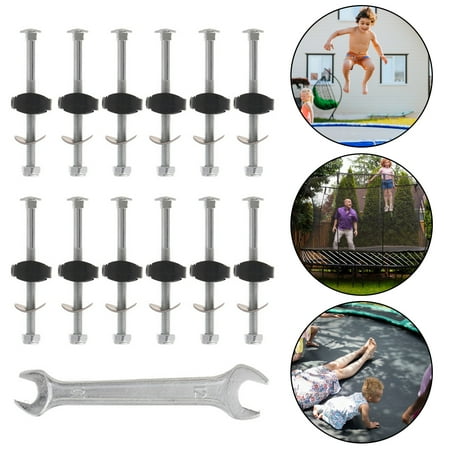 

Ettsollp 1 Set Long Trampoline Screws with Wrench Heavy Duty Trampoline Bolts And Nuts Trampoline Enclosure Pole Gap Spacers Trampoline Replacement Accessories