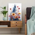 thumbnail image 5 of Qisvanset Framed Canvas Wall Art 12x16 Inch Floral Sailboat Nautical Nursery Girl Room Wall Decor, 5 of 5