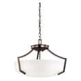 thumbnail image 2 of 7724503EN3-710-Generation Lighting-Sea Gull Lighting-Hanford-Three Light Convertible Pendant in Transitional Style-20.56 Inch wide by 14.25 Inch, 2 of 2