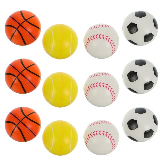 RENACLIPY Sport Pu Balls Assorted Color 12Pcs Stress Relief for Party Favors and on The Go Fun