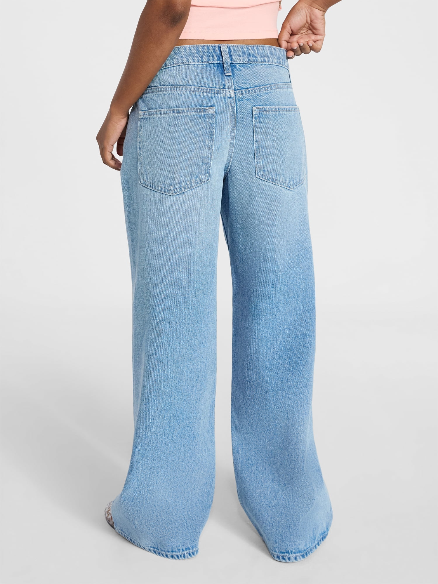 No Boundaries Low Rise Baggy Wide Leg Jeans, Women's 00-20