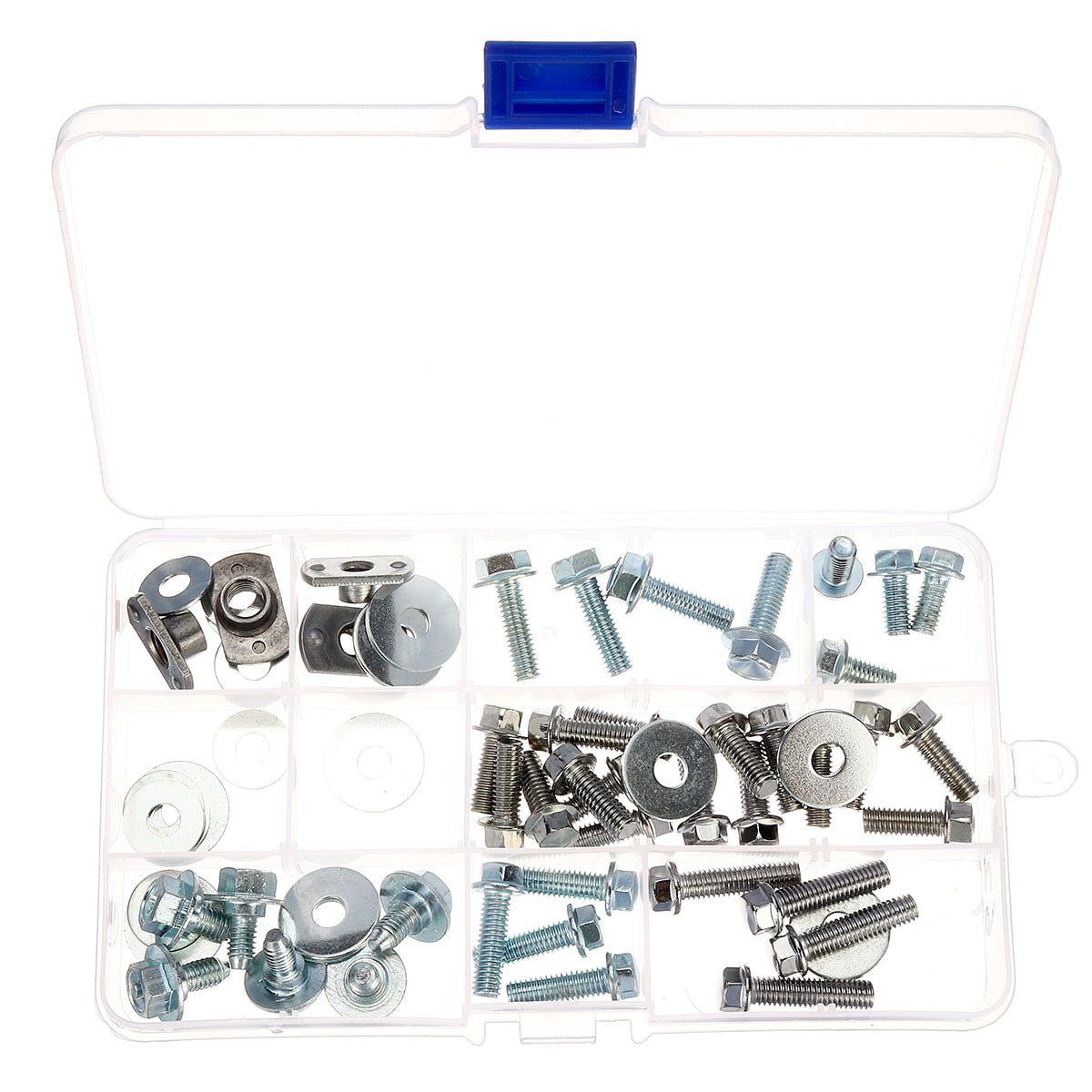 Assorted Box Contains 80 Metric pieces M10 Stainless Steel Flange Bolts and Nuts 