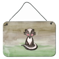 Carolines Treasures BB7440DS812 Badger Watercolor Wall or Door Hanging Prints 8x12 multicolor