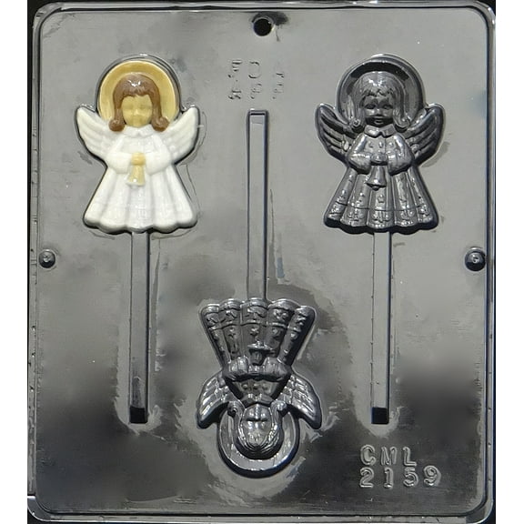 2159 Christmas Angel Lollipop Chocolate Candy Mold
