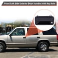 thumbnail image 2 of New 1pc Front Driver Left Side Textured Black Exterior Door Handle w/ Key Hole Replacement Kit Compatible With 95-00 Chevy/GMC C10 C/K 1500 2500 3500 Pickup Truck Suburban Yukon Tahoe Escalade, 2 of 5