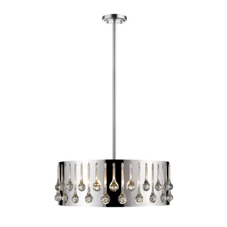 

Chandeliers 6 Light Fixtures With Chrome Finish Steel Material Candelabra 25 360 Watts