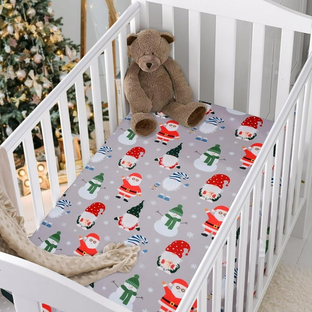 Christmas Crib Sheet Fitted Crib Sheet with Christmas Elements Measuring 52 x 28 to fit Standard Crib Toddler Mattresses Walmart Business Supplies