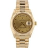 Pre-Owned Mens 18kt Yellow Gold Presidential Champagne Roman, 18kt Yellow Gold Fluted Bezel, 18kt Presidential Band, 36mm