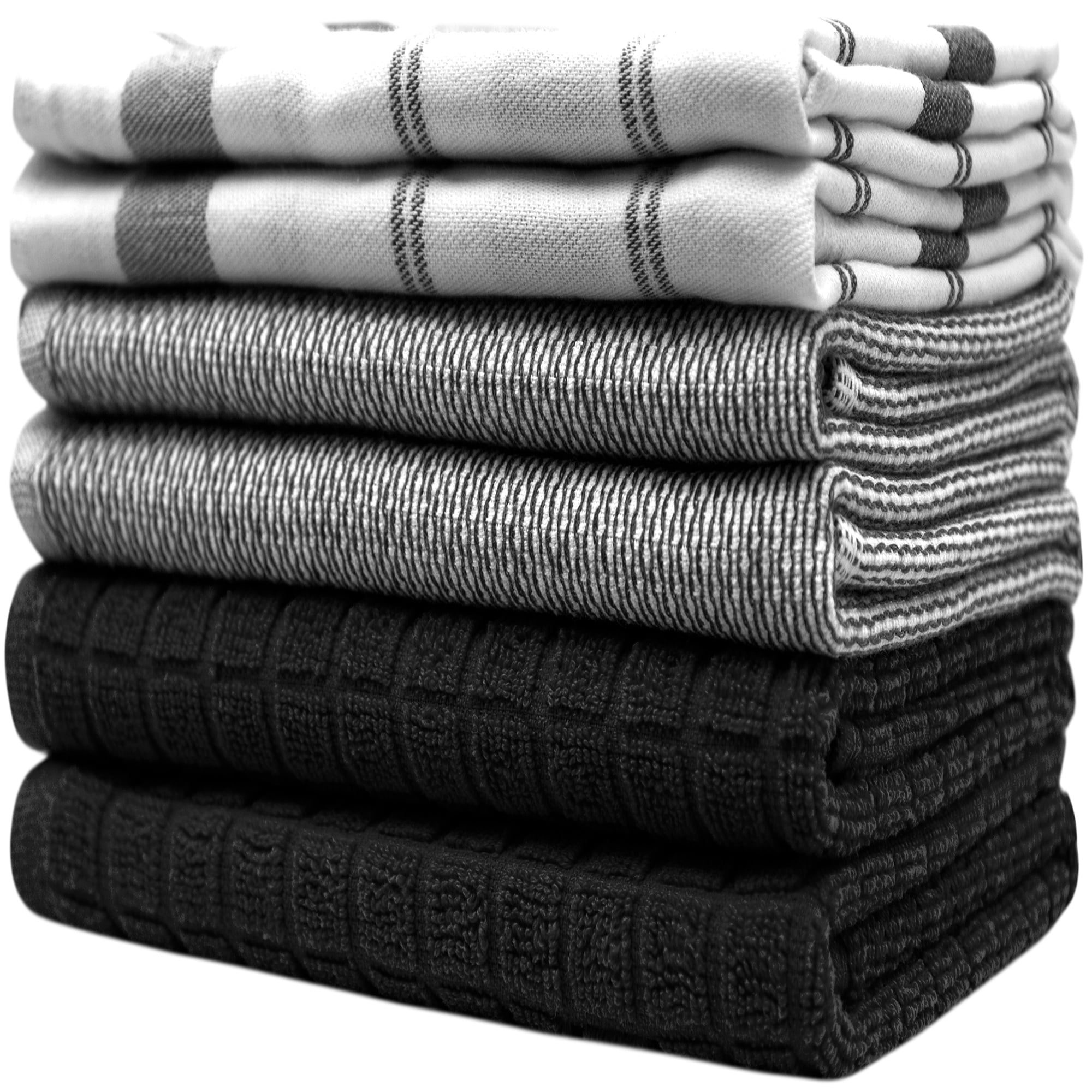 Premium Kitchen Towels (20”x 28”, 6 Pack) | Large Cotton Kitchen Hand  Towels | Dish Towels | Flat & Terry Towel | Kitchen Towels | Highly  Absorbent