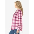 thumbnail image 3 of Woman Within Plus Size Pintucked Flannel Shirt, 3 of 5