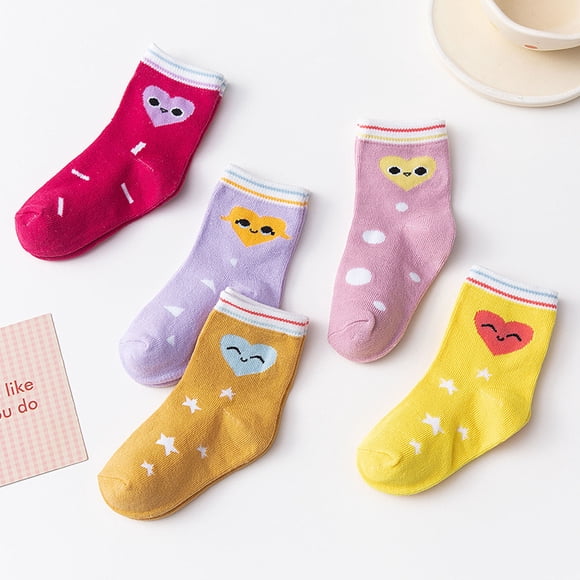 Children'S Socks, New Cartoon Socks For Boys And Girls In Autumn And Winter, Fresh Children'S Socks For 0 9 Years Old Baby Socks,Love Emoji M