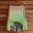 thumbnail image 2 of Bovemsi Womens Sweaters Cozy Women's Art Print Casual Pullover Sweater Knitted For Women Fashion Long Sleeve Crewneck Business Casual Sweaters, 2 of 4
