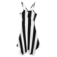 thumbnail image 2 of Medium Black And White Stripes Vertical Direction Dress Elegant Party Dresses Evening Dresses Women Dress Long Dresses Sleeveless Dress Ladies Dresses, 2 of 4