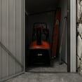 thumbnail image 2 of Outdoor Storage Shed Outsunny 4' x 7.7' Metal Outdoor Storage Shed, Lean to Storage Shed, Garden Tool Storage House with Lockable Door and 2 Air Vents for Backyard, Patio, Lawn, White,Small Storage S, 2 of 8