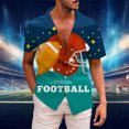thumbnail image 2 of Camisas Para Hombre Manga Larga De AlgodóN Camiseta de regalo deportiva para fanáticos del fútbol americano para hombres, camiseta Retro de jugador de Rugby Vintage, camisetas de Rugby (Navy, XXL), 2 of 3