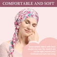 thumbnail image 2 of Gorras contra el cáncer Chemo Headwear Half Chet, preatadas, para mujer, x4, 2 of 6