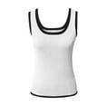 thumbnail image 5 of Besolor Womens Summer Sleeveless Tank Tops Scoop Neck Slim Fitted Color Block Casual Shirts Workout Tanks, 5 of 7