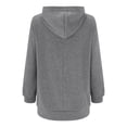 thumbnail image 5 of Siilsaa Womens Zip up Sweatshirt Womens Oversized Sweatshirts Hoodies Crew Neck Pullover Sweaters Casual Fall Fashion Outfits Clothes 2024 Grey,M, 5 of 5