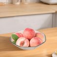 thumbnail image 5 of PVC Fruit Serving Tray for Party, Food Grade Square Platter with Non-Slip Bottom, Green Blue Gold Clear, 7.68x7.68x1.89in, Elegant & Sturdy, 5 of 6
