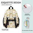 thumbnail image 5 of School Bus and Flowers Beige Pattern Backpack for School, Cute School Bag with Adjustable Shoulder Straps and Padded Back, 15"x11.42"x5.5", 5 of 5