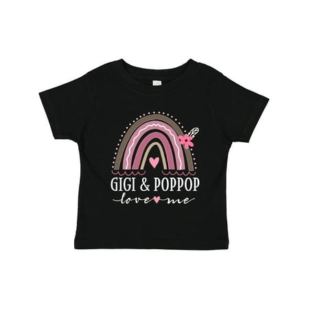 

Inktastic Gigi and PopPop Love Me Rainbow Gift Toddler Toddler Girl T-Shirt