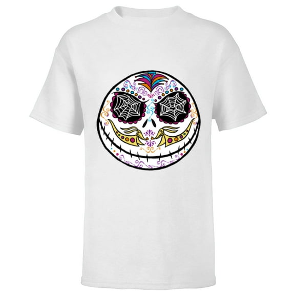 Disney The Nightmare Before Christmas Jack Sugar Skull - Short Sleeve T-Shirt for Kids - Customized-White