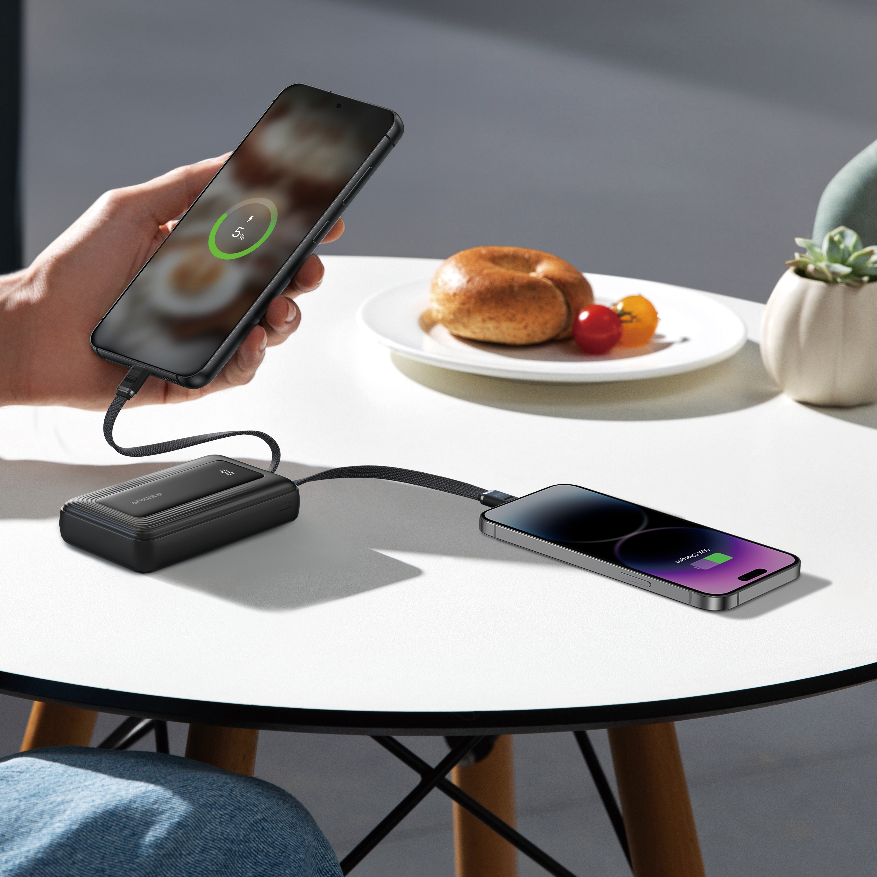Anker 20000mAh Power Bank with Built-in Lightning and USB-C Cables photo 5