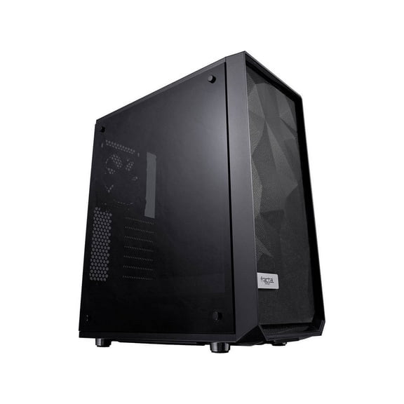 Fractal Design Meshify C Black ATX High-Airflow Compact Dark Tint Tempered Glass Window Mid Tower Computer Case, FD-CA-MESH-C-BKO-TG