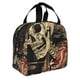 thumbnail image 2 of Easygdp Gothic Eastern Floral Skull Bolsa Térmica Premium - Tela Oxford Impermeable, Gran Capacidad, Bolsillo Frontal, Unisex para Trabajo, Escuela, Actividades al Aire Libre y Picnics, 2 of 8
