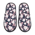 thumbnail image 2 of KLL Leaves Flower Slippers for Women Men House Slip on Indoor Outdoor Bedroom Furry Fleece Lined Ladies Comfy Anti-Skid Rubber Hard Sole-Large, 2 of 8