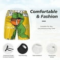 thumbnail image 3 of Fuzoiu T-Rex Playing Football Print Men's Swim Shorts,Quick-Dry Double-Layer Swim Trunks,Board Trunks,Beach Shorts Swimwear Bathing Suits-Large, 3 of 6