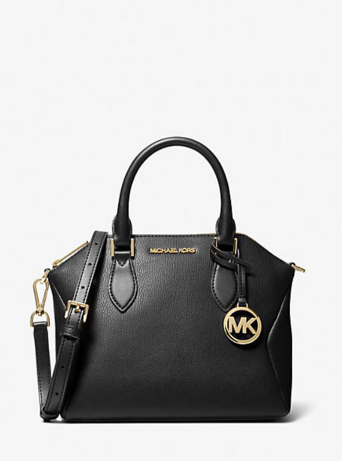 Michael Kors Mila Medium Leather Messenger Bag - Black Multi