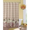 thumbnail image 2 of Fall Thanksgiving Shower Curtain Set ，Waterproof Fabric Shower Curtains Pumpkin Hydrangea Pink Plaid Linen Shower Curtains for Bathroom,Bathroom Decor 72"x72", 2 of 7
