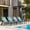 Aqua, variant on CIOKEA Aluminum Outdoor Chaise Lounge Chair Set of 2 with Pillow & Armrest, Patio Lounge Chair with 5-Position Adjustable Recliner & Wheels for Poolside Backyard, Off White