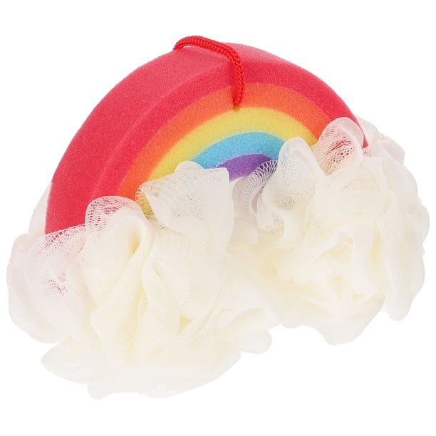 Esponja para ducha y baño, esponja exfoliante para limpieza corporal (colorida), 1 unidad