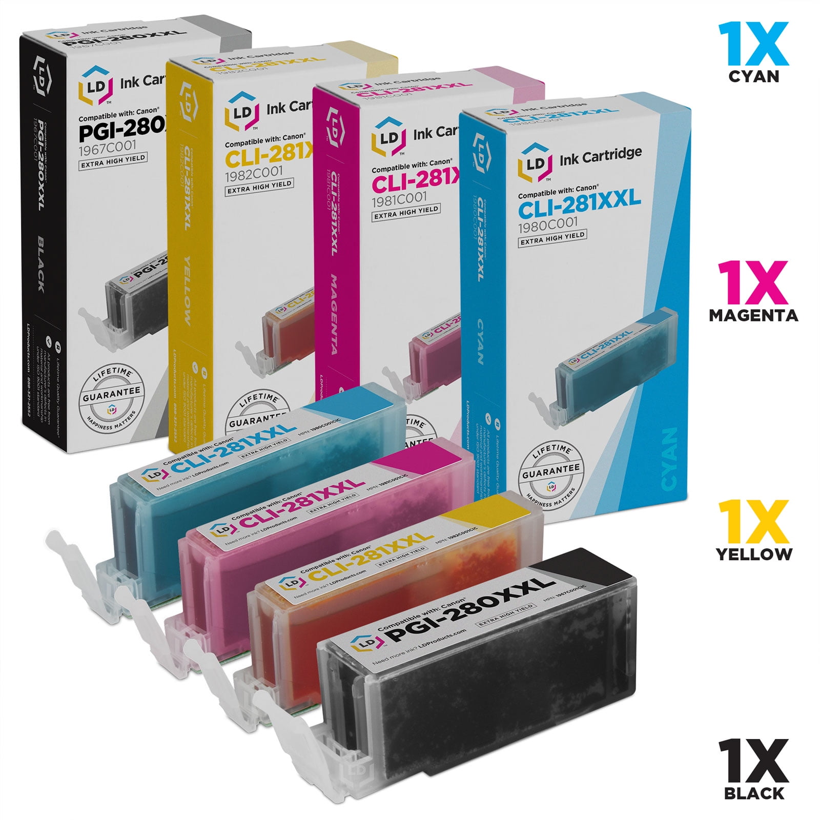 PGI-280 XXL High-Yield Canon Pigment Black Ink Cartridge Black