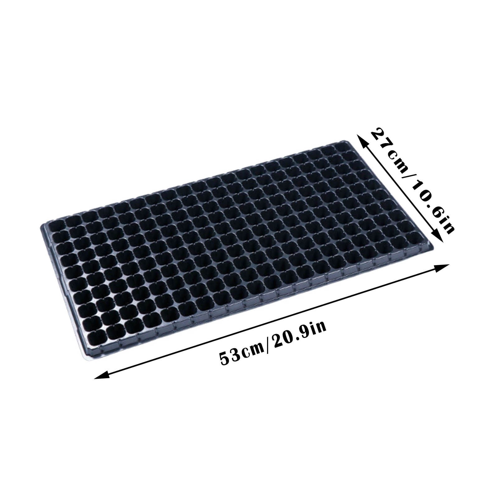 5 Pack 200 Cell Nursery Potting Trays, Plastic Seedling Starter Tray with No Drain Holes, Easy Watering Flat Garden Plant Growing Tray for Indoor Greenhouse Germination, 20.9'' x 10.6''