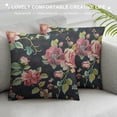 thumbnail image 3 of GOSMITH Throw Pillow Cover Seamless Vintage Flower Pattern on Navy Background Decorative Square Pillow Case for Home Bedroom Living Room Cushion Cover, 3 of 5
