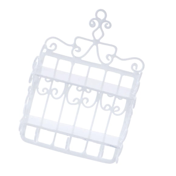 Estantería de Almacenamiento de Pared CUTICAT Estante de la casa de muñecas 1/12 Metal 5x2x7.5cm