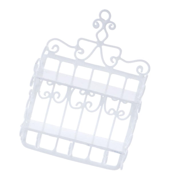 Estantería de Almacenamiento de Pared CUTICAT Estante de la casa de muñecas 1/12 Metal 5x2x7.5cm