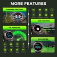 thumbnail image 5 of CyberDyer 3ATM Waterproof Military Smart Watches for Men with LED Flashlight 1.45’’ HD Rugged Tactical Smartwatch(Answer/Make Call) with Compass Altitude Barometer Fitness Tracker for iPhone Android, 5 of 10