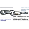 thumbnail image 2 of Heavy Duty Dog Runner Chain, Dog Tie-Out for Medium to Large Dogs, Welded Steel Chain, Chew-Proof 520lbs Capacity, 15FT Dog Leash for Dogs Up to 85lbs (Silver), 2 of 5