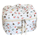 thumbnail image 1 of Bolso lindo acolchado del artículo de tocador del rompecabezas del ejemplo del bolso cosmético del oso de la flor, hecho de tela de algodón, 1 of 5