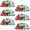 Multicolored 3, variant on PhooArto 6 Pcs Cup Drawer Pulls, Watermelon Pug Dog Pattern Shell Shape Handles Cabinet Knobs for Dresser Cupboard Closet Wardrobe with Screws