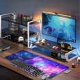 thumbnail image 6 of Deep Universe Space and Stars Desk Mat,Large Galaxy Space Gaming Keyboard Mouse Pad,Non-Slip Rubber Base Desk Pad Thick Stitched Edges Waterproof Mousepad Mouse Mat 31.5"x11.8", 6 of 6
