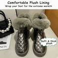thumbnail image 2 of Womens Winter Snow Boots Warm Comfortable Fur Lined Waterproof Mid-Calf Ankle Boots Outdoor Non-slip Short Boots, 2 of 7