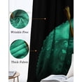 thumbnail image 3 of Green Fruit Kitchen Curtains Modern Minimalist Decor Black Background Cafe Short Curtains for Bathroom Blackout Window Curtain Grommet Small Window Treatment Drapes for Bedroom Living Room 52"x45"x2, 3 of 9